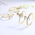 Hengdian Snake Elegance Wholesale Zircon Snake Women'S Bracelets 18K Brass Gold Plated Fashion Jewelry Bangles