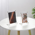 Scandinavian Modern Minimalist Eco-friendly Acrylic Photo Frame Standing Office Desk Display with Minimalist Chic Style