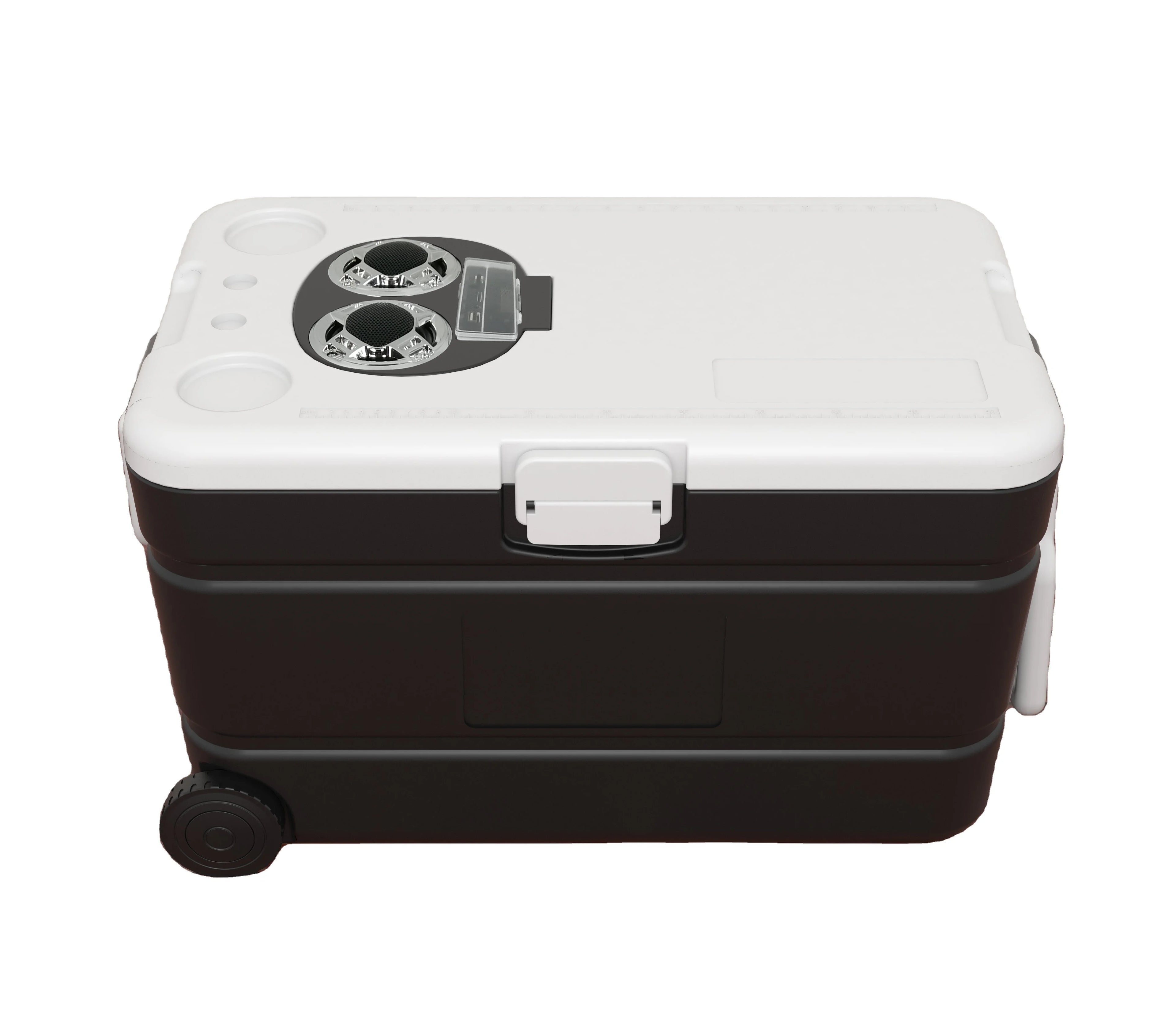 TR-Wireless Rotomolded 60L Plastic Large Capacity Cooler Speaker Cart Trolley for Outdoor Use and Cans