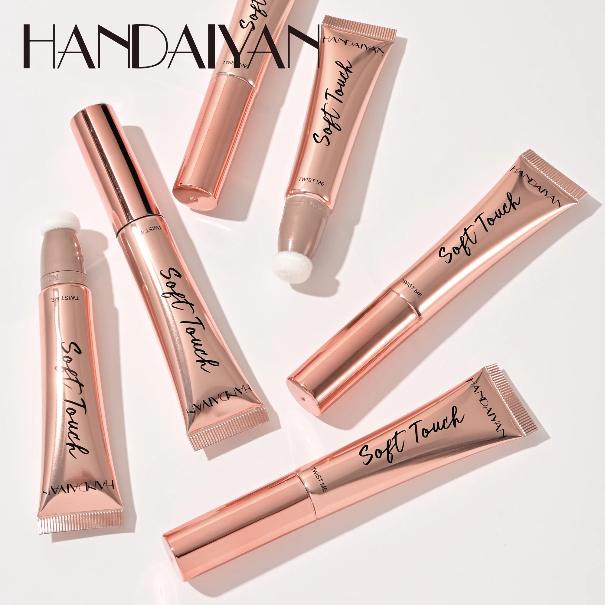 HANDAIYAN Multi-function 6 Colors Liquid Blush Highlighter Contour Cream Waterproof Vegan Makeup Cosmetics