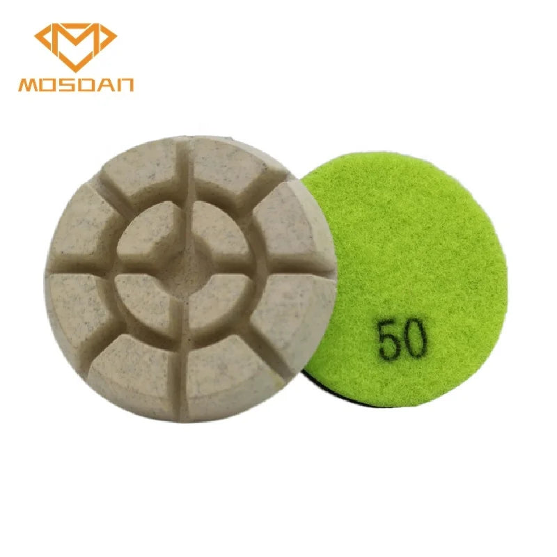 3 Inch White Dry Floor Resin Bond Diamond Polishing Pads for Concrete