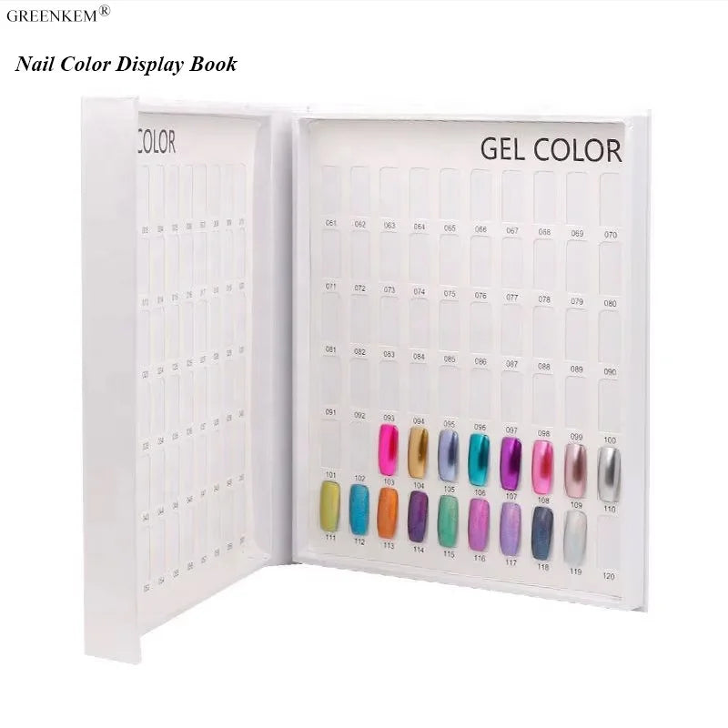 New Embedded 270 Colors Nail Books Manicure Display Card Chart Polish Color Nail Gel Display Book for Nail Salon