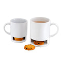 Madou Factory Wholesale Custom Cartoon Design Bone China Eco-Friendly Portable Cookies Holder Cup Breakfast Coffee Mug Hand Grip