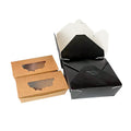 Brown Kraft Paper Cupcake Container Gift Box with Window Insert Handle Suitable for Wedding Candy Bakery Box Paper