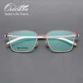 High Quality No Screw Optical Frames Eye Glasses Steel Stainless Custom Logo Wholesale Eyeglasses Orange Spectacles Screwless