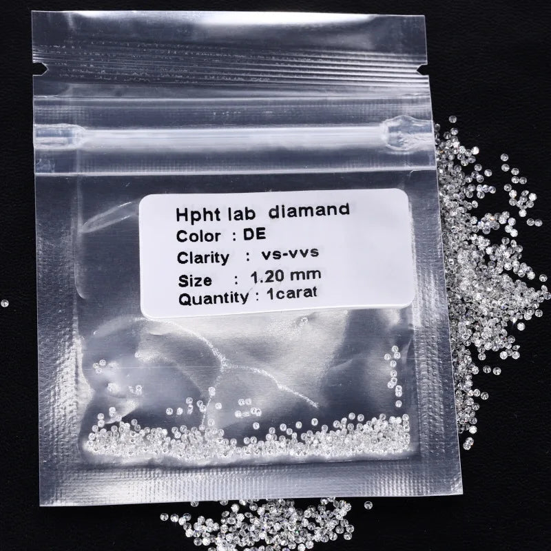 IGI Certified Wholesale 1carat Price VS1 Round 0.8-2.9mm Synthetic Polished Cultivated HPHT Loose Lab Created Diamonds 1ct 2mm