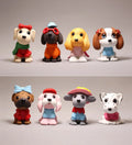 Small PVC Dog for Mystery Box Fairy Garden Miniature Plastic Craft Statue Ornament Cartoon Figurines Decor Auto Car Accessories