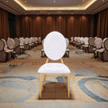 Wholesale PU Leather Fabric Cushion Gold Stainless Steel Frame for Wedding Chairs Hotels Events Banquets Outdoor Use