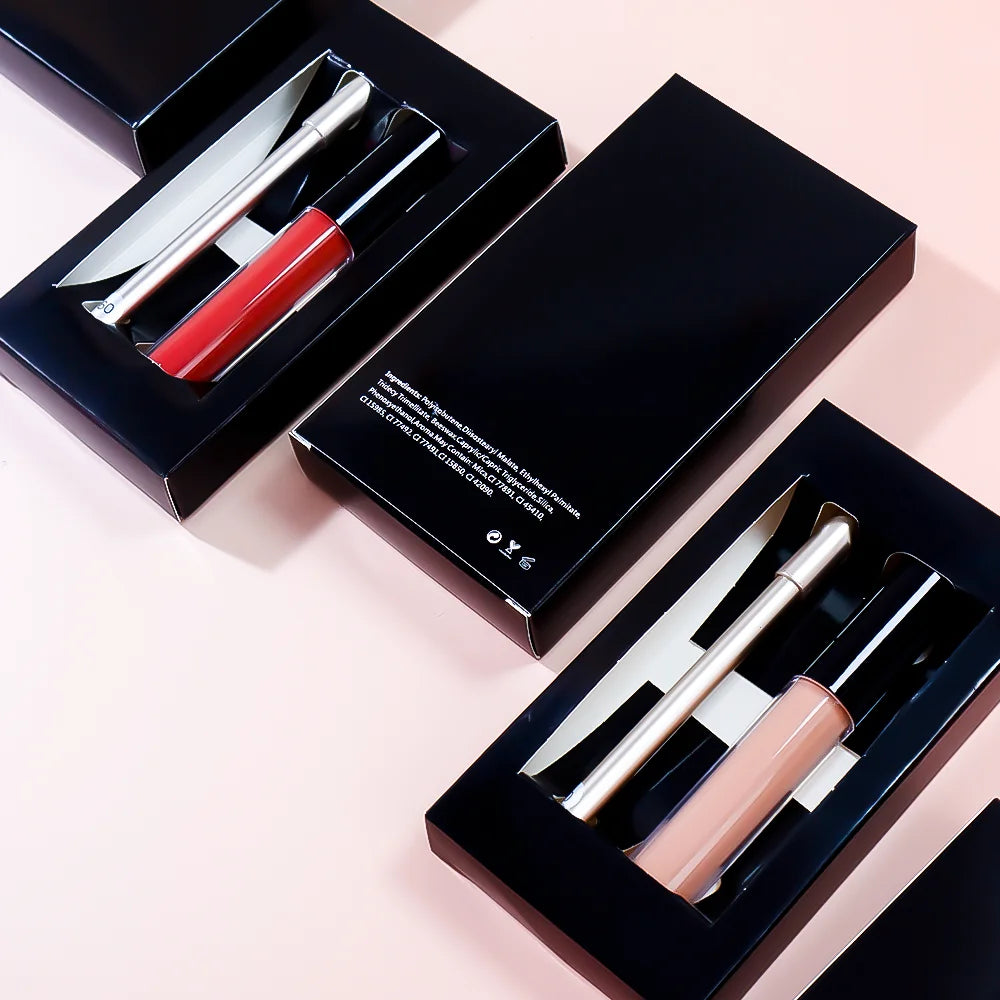 Hot Selling Creamy Lipliner and Lipstick Kit Private Label Custom Logo Matte Liquid Lipstick and Lip Liner Set