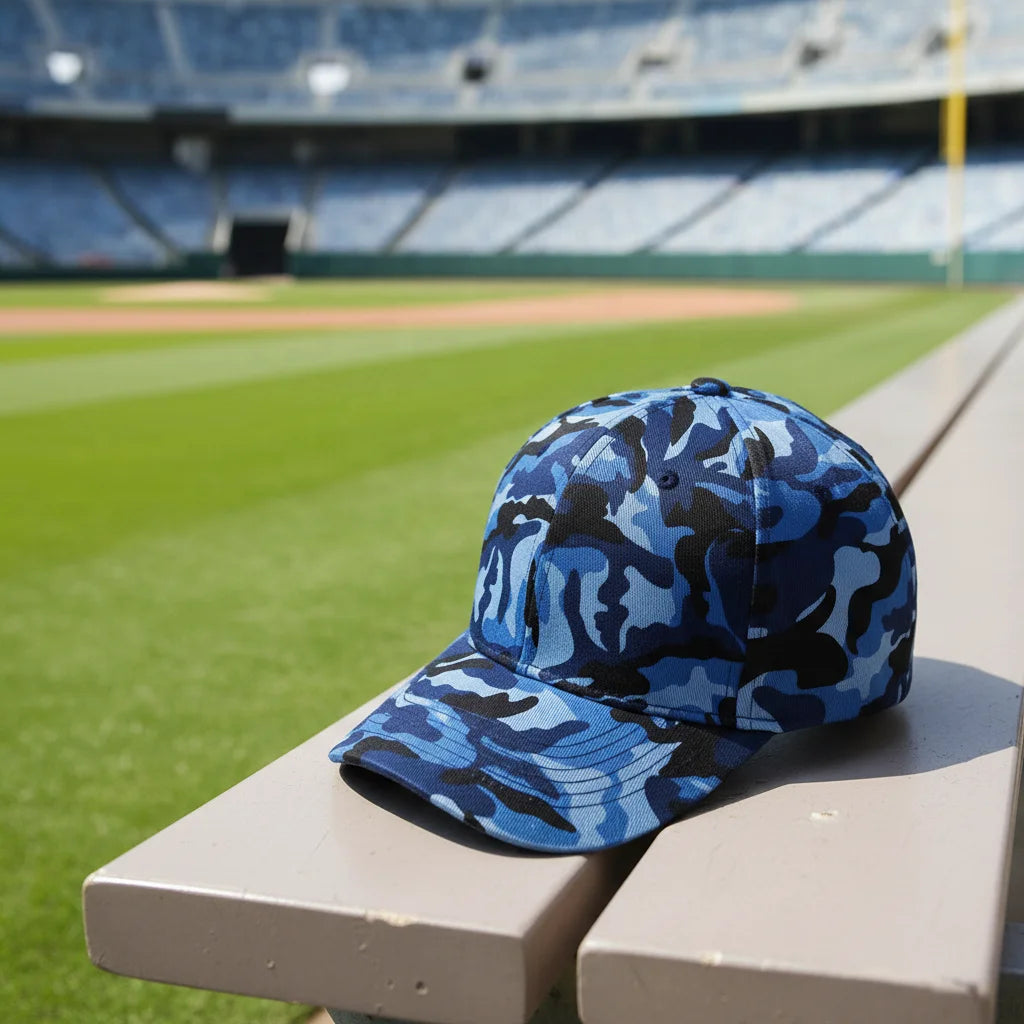 Wholesale Oxford Dobby Cotton Jungle Camo Baseball Cap with Hand Embroidery Velcro Adjustable Curved Brim Sports Cap