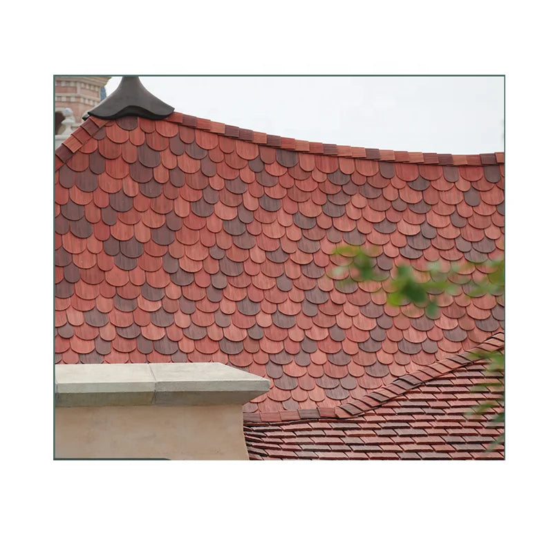 China Red Roofing Cedar Shingle Composite Bitumen Roof Tiles Classical 3-Tab Cheap Pantile Tiles for Villa & House Roof Plans