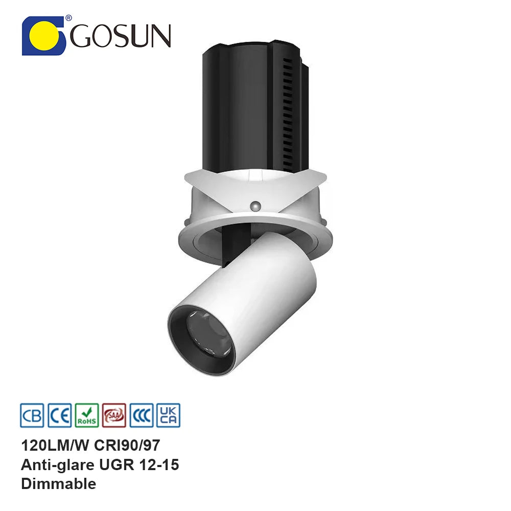 Small Size 360 Degree Rotatable 700-750lm Smart Dimmable 6W Spotlight Adjustable Recessed Led Downlight