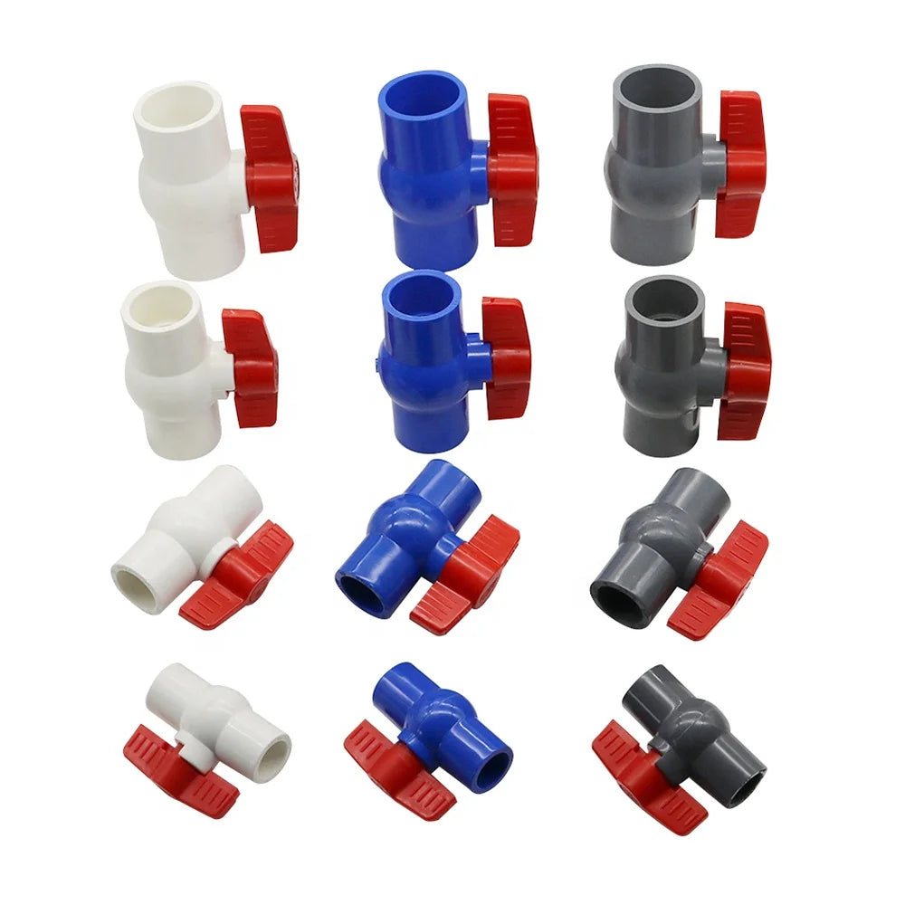 ID 20/25/32/40mm PVC Garden Water Control Switch Garden Irrigation Aquarium Tank Pipe Ball Valve MegaBDM