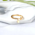 Romantic Love & Faith Ring 18K GP Stainless Steel with Pendant Gift for Anniversary Birthday Baptism Standard Sizes Bulk