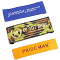 Customized Design Woven Damask logo Tag Wholesale Fabric Neck Label Clothing Main Labels Maker Garment Gold Metallic Woven Label