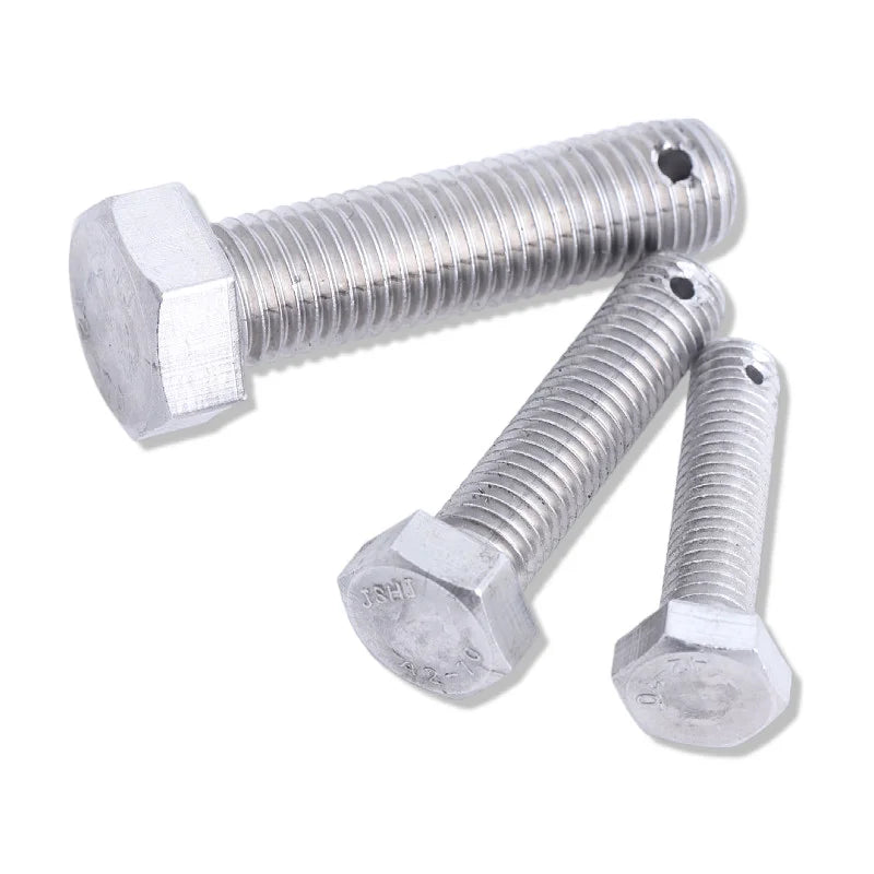 Factory Price Hex Bolt With Hole for Cotter Pin in the Middle Head or End Hex Head with Cotter Pin Hole