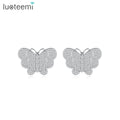 LUOTEEMI Butterfly Earing Jewelry Exaggerated 5A Cz Copper Statement Woman Bohemian Fashion Large Earring