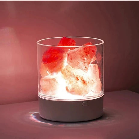 Decorative Salt Lamp LED Charging Night Light Natural Stone Salt Lamp Crystal Himalayan Salt Lamp for Home&Gifts