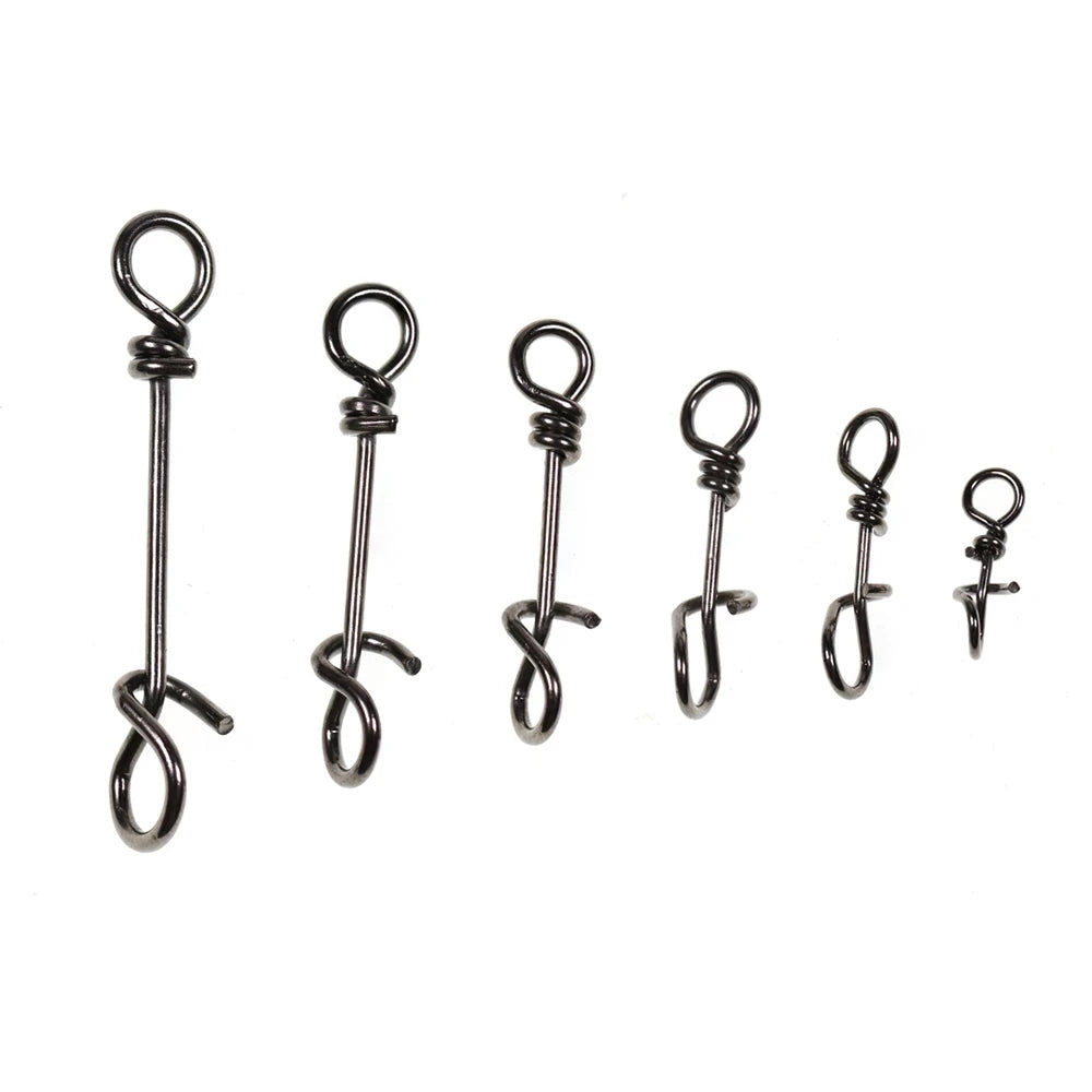 Wholesale Strengthen Stainless Steel Quick Lock Snap Spring Clamp Buckle Lure Drop Rigs Connector Saltwater Fishing Accessories