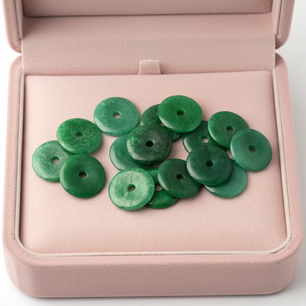 High-end Custom-made Natural Jade Stone Pendant Round Shape Supplier of High-quality Gemstone for Jewelry Professional Gemstone
