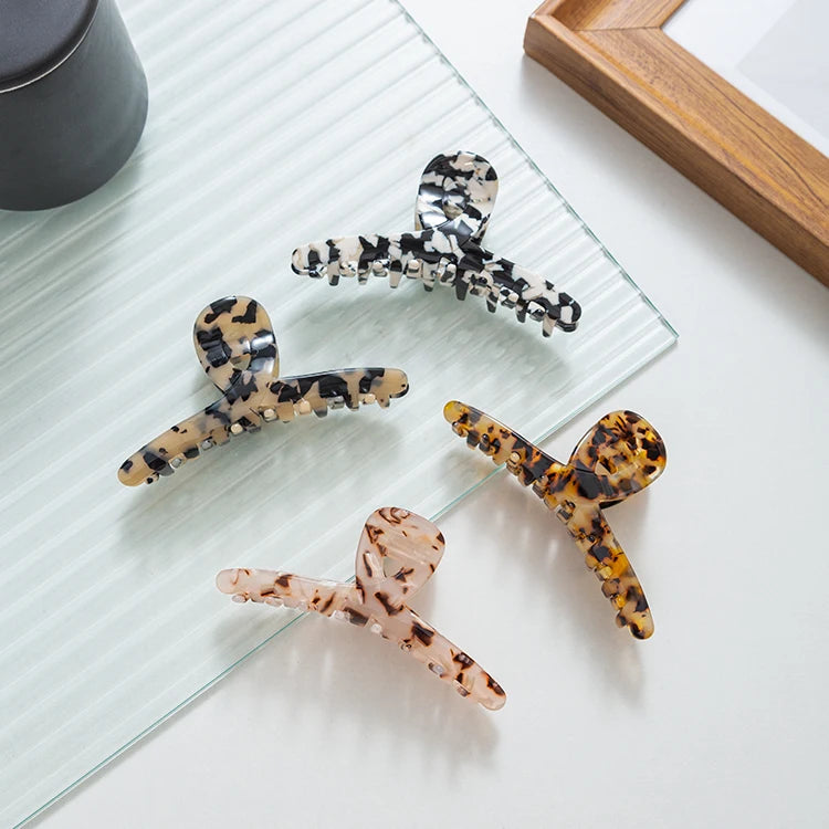 CANYUAN Spot Wholesale Fashion Hot Sale 10.7cm Large Hair Claws Acetate Shark Clip Cheap Ladies Claw Clip