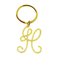 Custom Keychain Accessory Manufacturer Handbags Decorative Chain Labels Gold Letter Hollow Tags With Keyring