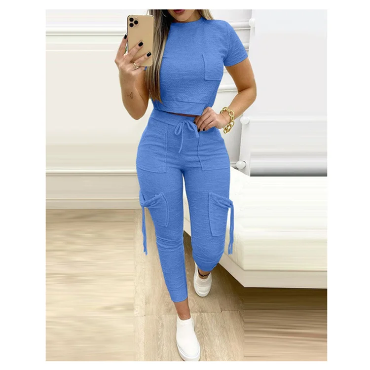 Custom Plus Size Women's Suit Summer Casual Wear 2 Piece Sets for Women Daily Casual Wear With Summer Clothes 2023