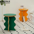 WISEMAX FURNITURE Nordic Style Plywood Green Orange Home Side Coffee Table Flowershape Round Sofa Side Corner End Table