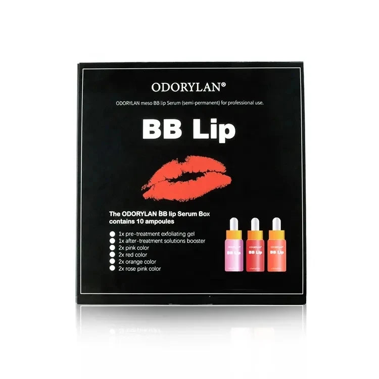 ODORYLAN Semi-Permanent Lip Gloss Multi-Color Beauty Makeup BB Cream with Roller Serum for Lip Enhancement