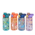 600Ml Kids Sippy Cup Water Bottles Creative Cartoon Special Anti-falling Water Bottle for School in Summer Portable Water Cup