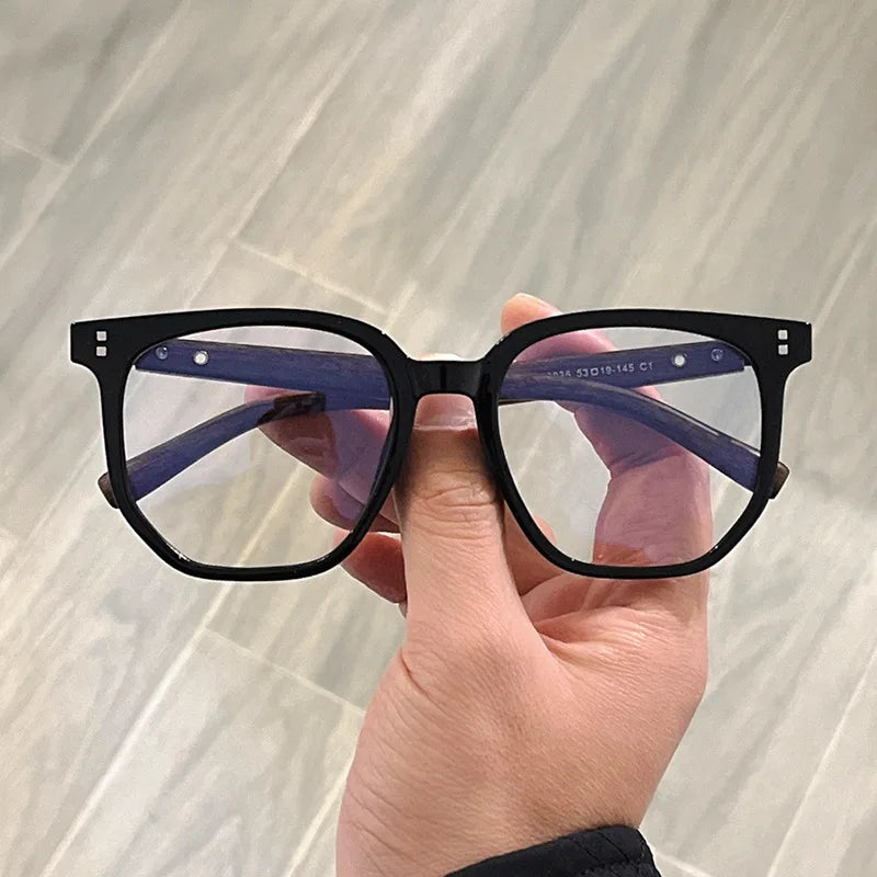 Hot Seller TR90 Glasses Woodgrain Legs Spike Glasses Frames Anti Blue Light Glasses