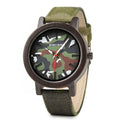 BOBO BIRD Men's Casual Quartz Wrist Watch Personalized Wooden Relogio Masculino with PU Leather Band Sport and Fashion Style