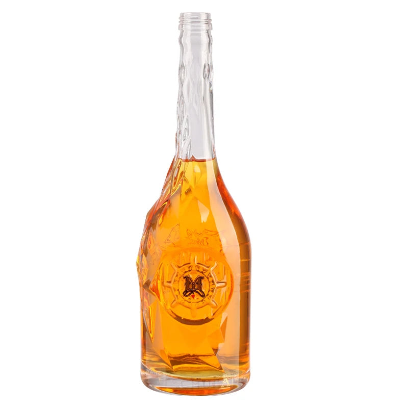 Creative Design Wholesale Manufacture Elegant Decorative Glass Wine Bottle for Wine