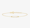 Inspire Jewelry Unisex 18K Gold Plated Stainless Steel Minimalist Design Three Pearls Bracelet Trendy Custom Wholesale Parties