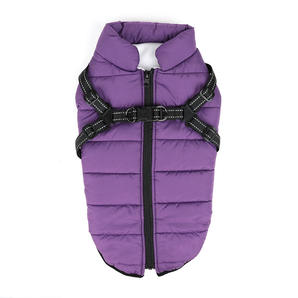 Dogs Fashion Winter Coat Padded Dog Vest Coats Waterproof Windproof Dog Snow Jacket With Collar Customized Pet Products