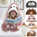 Factory Flannel Thick Penguin Poncho Blanket Cozy Fleece Wearable Adult Winter TV Hooded Blanket Comfortable Character Throw