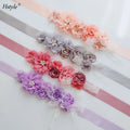Bridal Sashes Belt with Flower Wedding Bridal Dress Belt Flower Girls Dress Sashes Mummy to Be Photo Props HS1072