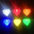 Customizable Mini Luminous LED Button Name Pin Badge Plastic Happy Birthday Event Heart Flashing Light 50x50 Promotion Name Tag