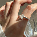 Everyday Moonstone Ring 925 Sterling Silver Simple Bezel Setting Oval White Moonstone for Office & Daily Wear Wholesale