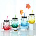 Football Cup Spot Wholesale Beer Glass Drinking Cup 480ml Milk Glass with Handle Creative Coffee Mug with Lid