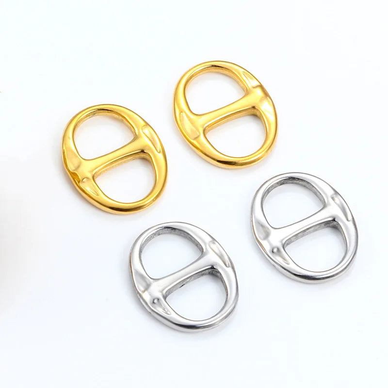 Allergic-Free Stainless Steel Gold Pendant Connector for Bracelet and Necklace Jewelry Making Findings