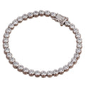 Delicate Bezel Setting High Carbon Diamond Tennis Bracelet Basic Design S925 Silver Eternity Fashion Bracelet