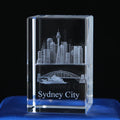 Small Bridge New Design Premium Customization Souvenir GiftsAustralia Sydney City 3D Laser Engraved  Glass Crystal Cube