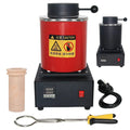 Durable 1400W Digital Electric Jewelry Casting Smelting Kit Silver Metal Smelter 2kg Ceramic Crucible Gold Melting Furnace