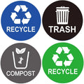 Custom Vinyl Symbol to Organize Coordinate Garbage Recycle Trash Bin Logo Sticker