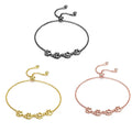 Genuine 925 Sterling Silver Fine Jewelry Cute Pet Footprints Bracelet Adjustable Chain Women's Birthday Gift Zircon Parties