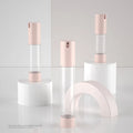 China-Made 30ml for Clear Plastic Airless Bottle with Press Pump as Personal Packaging for Skin Care Serum and Lotion Pink Color