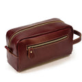 Luxury Wine Red Men Storage Wash Bag Genuine Leather Women Cosmetic Bag for Outdoor
