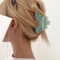 New Vintage Multicolor Irregular Semicircle Wave Flowers Hair Shark Clips Headwear Hairpin for Women Acetate Hair Claw