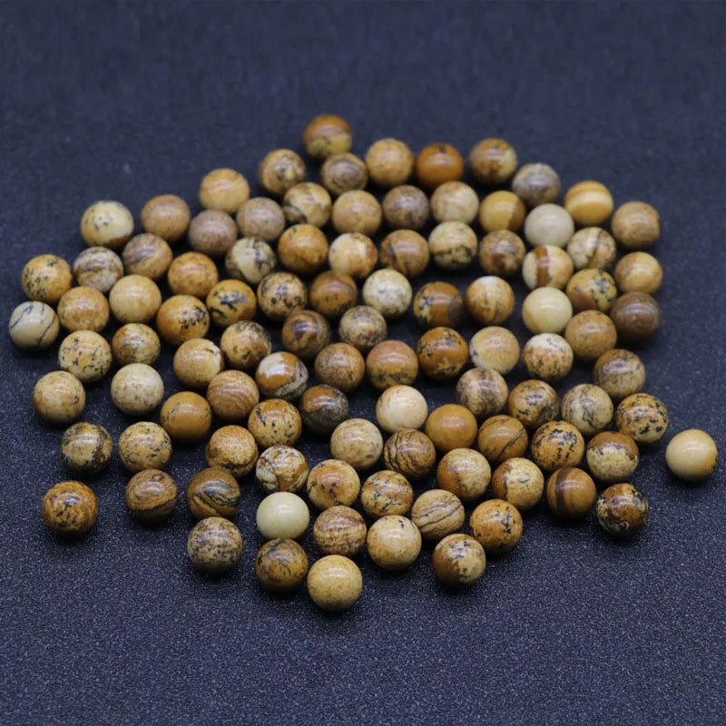 HZ Good Quality Semi-stone Picture jasper Jewelry Ball Gemstone Sphere Ball Pendant for Sale